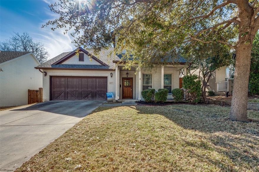 Discover refined living in this beautifully crafted West Fort Worth residence, built by HD Homes in 2012. Thoughtfully designed with timeless appeal, this elegant home offers a bright, open layout accented by upscale finishes and abundant natural light. The first-floor primary suite provides a serene retreat, featuring a generous walk-in closet and a spa-inspired bath with soaking tub, separate shower, and elegant detailing. The gourmet eat-in kitchen is both stylish and functional, showcasing granite countertops, stainless-steel appliances, a breakfast bar, casual dining area, and a spacious walk-in pantry—perfect for everyday living and effortless entertaining. The inviting living room is appointed with rich wood flooring and a gas-start fireplace with logs, creating a warm and sophisticated atmosphere. A versatile formal dining room at the front of the home offers exceptional flexibility and can easily transition into a home office, fitness space, or additional living area. Upstairs, three generously sized bedrooms accompany a full bath and a spacious game room, providing an ideal setting for guests, family, or multi-purpose living. Recent enhancements include a new tankless water heater (2024) and new dishwasher (2025)—adding comfort and convenience to this well-maintained home. Outdoors, a private fenced backyard with patio offers a tranquil setting for relaxation, dining, or play. Perfectly situated near the medical district, premier museums, upscale shopping, and diverse dining destinations, this property combines luxury, location, and lifestyle in one exceptional offering. Schedule your tour today and make this beauty you're new home.
