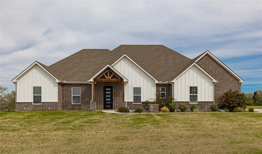 Beautiful newer construction on 2 acres north of Decatur! This home features over 2500 square feet, 4 bed and 2 bath open concept, great for entertaining guests! The home has well appointed eat in kitchen with dining area, as well as a separate more formal dining room that could also be used as an office or a play room right off the entry of the home. kitchen features a spacious island for preparing meals or feeding family, built in oven and microwave and electric cooktop. Off the kitchen you have a walk in pantry as well as a utility laundry area with storage and some counter space for maximum functionality of the area. The Primary bedroom is where it's at! The oversized room really lets you have the extra space a primary bedroom should have, and the ensuite bathroom is nothing to shake a stick at. You are greeted with separate vanities and a large soaking tub under a picture window. The tub is oversized and deep so you can have a relaxing bubble bath and not be kissing your knees at the same time! The tub also has its own hand held sprayer, so if you are giving kiddos a bath, the water is more controlled. The separate walk in shower has multiple shower heads with a wall mount head and a rainwater head allowing for optimum shower capabilities! The closet should leave you with plenty of room for whatever season of clothes you would like to hang up and hold on to. There is ample storage space all the things from dresses, hats and shoes, to Winter coats and snow gear for the off chance we get some snow! The home does have an oversized garage with water well and softener equipment housed in the garage, and a walk through door to the outside next to the main garage door. The property is 2 acres of fairly flat land for you to decide how you want to make it yours! Ample space for a pool, playset, shop, or outdoor entertainment area!.