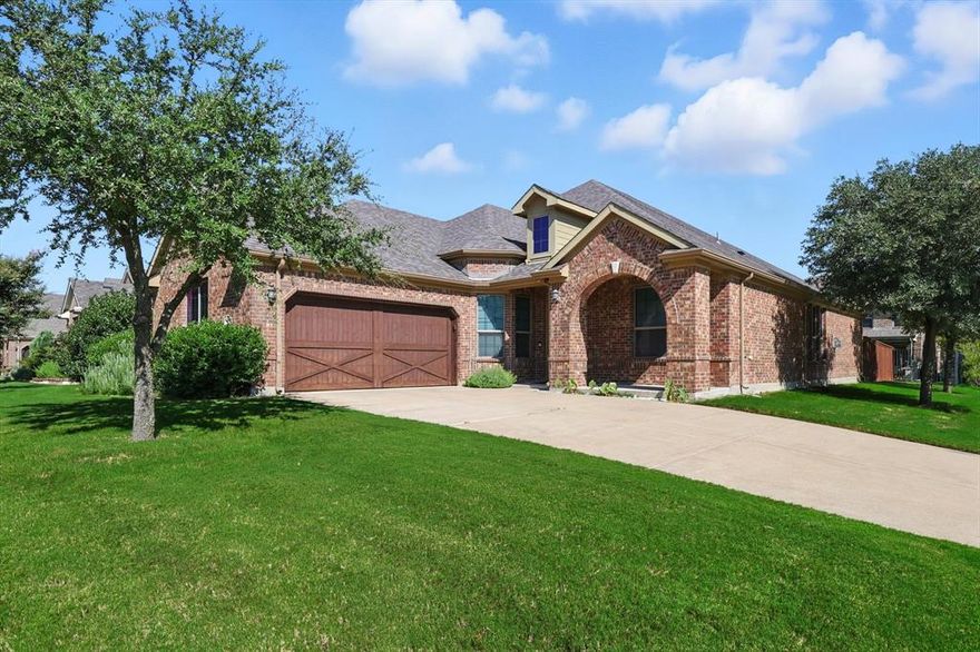 Welcome to this beautifully maintained one-story home located on a desirable corner lot in the sought-after Marshall Ridge community within Keller ISD. Just a short walk to the neighborhood elementary school, this property offers the perfect blend of convenience and lifestyle with access to community pools, parks, and scenic ponds, plus easy proximity to shopping, dining, and entertainment. Step inside to find an open and inviting layout featuring warm wood flooring, abundant natural light, and a cozy gas fireplace. A versatile flex room and private office provide space for work or play, while the formal dining area is ideal for entertaining. The chef’s kitchen boasts a spacious island, ample cabinetry, gas cooktop, and an oversized pantry, making it the true heart of the home. The expansive primary suite is a relaxing retreat with plenty of windows and room for a sitting area. Outside, enjoy a covered patio overlooking a large backyard—perfect for gatherings, pets, or play. Additional highlights include a two-car garage, generous storage, and thoughtful details throughout. Conveniently located just minutes from major highways, this home offers easy commuting while providing the comfort of a quiet, established neighborhood. Don’t miss your chance to enjoy all that Marshall Ridge has to offer in this move-in ready gem!
