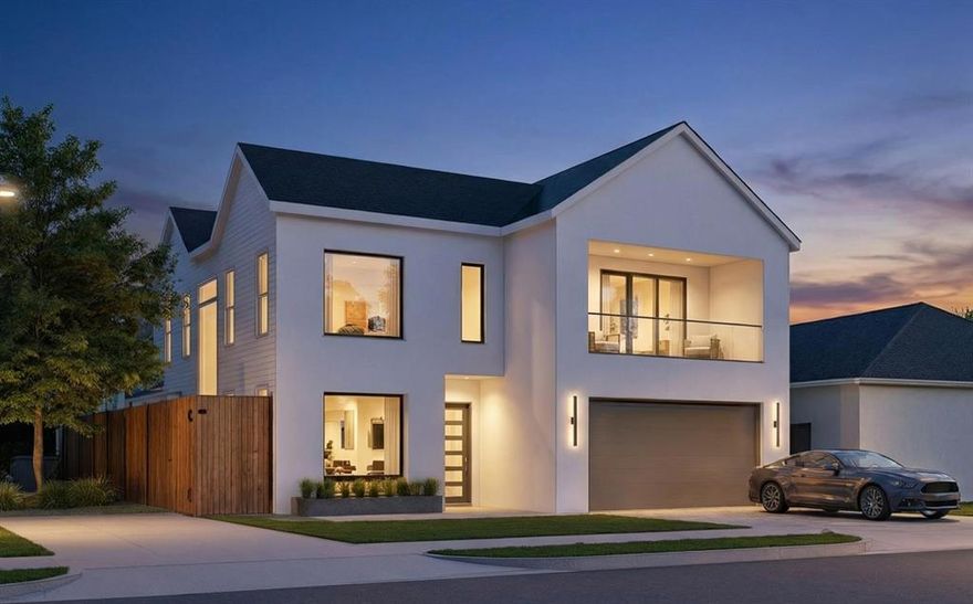 Modern design meets exceptional convenience in this 2026 New Build home with 4 bedrooms and a dedicated office room. The open main floor features a sleek kitchen and spacious living area, while the second level includes a thoughtfully designed primary suite and multiple adaptable rooms. Enjoy two covered outdoor spaces - a covered balcony and a covered patio - plus a private backyard enclosed by an 8-foot privacy fence. A $10,000 Appliance Package or Credit in Lieu of Appliances is included. With unbeatable access to Downtown Dallas, the Design District, Trinity Groves, and Bishop Arts, this home places you at the center of some of the city's most vibrant districts.
Please note that the home is on track to be completed by end of January 2026. This is the opportunity for a Buyer to request customizations.
Listing Agent is related to both Owner and Builder.
All of the images are digital renderings. Pictures of the actual house will be taken towards the end of January.
Information provided is deemed reliable but not guaranteed. Buyer and Buyer's Agent are responsible for verifying all details, including measurements, square footage, schools, and features, to their own satisfaction.