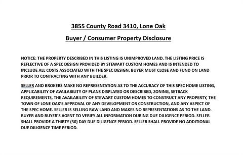 Tiny photo for TBD County Road 3410, Lone Oak, TX 75453 (MLS # 21063927)