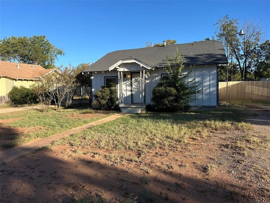 Calling all investors - this one is ready for you! Owner has replaced the roof and repainted exterior, replaced windows, and taken the interior down to the studs. Once you put it back together, it will be a 2 bedroom, 1 bath. It is a blank slate ready for you. In the back, there are 2 sheds. One would be perfect to make an in-law suite. It has electric, sewer, and water right outside. Bring your ideas!