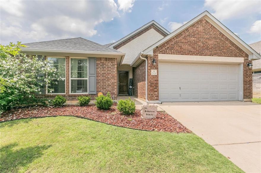 Adorable 2 story home in  Mountain Valley Lake Addition for Lease. Award winning Joshua ISD. Immaculate and Meticulously kept home boasts an Open Concept Living Space, Spacious Kitchen with Granite Counter Tops, Stainless Appliances,  Breakfast Bar and Large Utility Room. Upstairs Flex Room features a Half Bath and Oversized Closet; make it a 4th bedroom, Second Living or Game Room. Master Suite with Large Closet, Dual Sinks, Garden Tub & Separate Shower. Covered Back Patio.  This community offers private lakes for fishing, a community pool with a children's pool, playgrounds, a basketball court & jogging paths.
2 dogs max and no cats. Pet deposit required.
Buyer and Buyer Agent to Verify all MLS Content