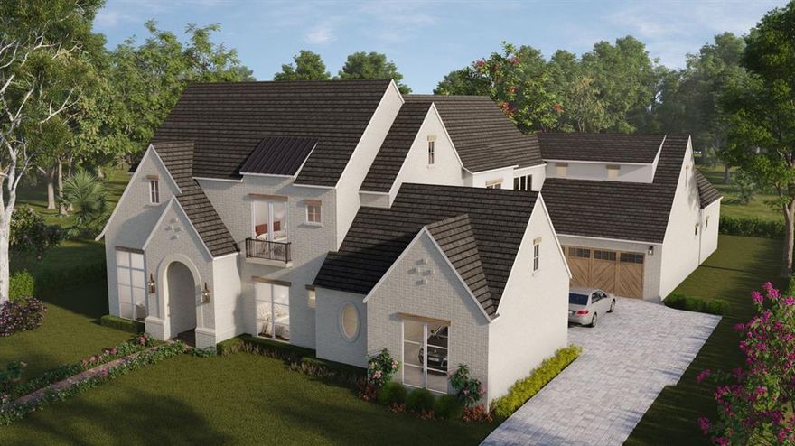 New construction on almost half acre lot in a prestigious Stony Brook gated community! Superior craftsmanship by Starr Construction features timeless, designer finishes. Chef’s kitchen with Sub Zero, Wolf appliances and oversized prep kitchen. Open floor plan with guest suite and office down. Large pool-sized yard with outdoor living and dining patios. Upstairs includes living area-game space, powder bath and three bedrooms with ensuite bath, & walk-in closets; secondary utility room. 3 car garage with space for a lift. Est. Completion January 2023. 60-acre exclusive community is secluded and private while nearby to restaurants and shopping. Zoned Keller ISD with open enrollment to Southlake ISD.