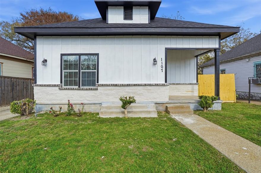 Charming 1930 Fully Remodeled Home Near Downtown Fort Worth – 3 Bed, 2 Bath, 1,614 Sq Ft. 

Welcome to 1107 E Allen Ave., a beautifully renovated 1930 gem located in one of Fort Worth’s rapidly transforming, up-and-coming neighborhoods. This thoughtfully updated 3-bedroom, 2-bath home blends historic character with modern style, offering comfort, convenience, and incredible value just minutes from Downtown Fort Worth.  Step inside to an open-concept living, dining, and kitchen area featuring luxury vinyl plank flooring, designer lighting, and a stunning exposed beam that adds unique architectural charm. The bright, modern kitchen boasts white shaker cabinets, subway tile backsplash, granite countertops, and brand-new stainless steel appliances—perfect for cooking and entertaining.  The spacious primary suite and two additional bedrooms offer ample flexibility for family, guests, or a home office. Both full bathrooms have been tastefully updated with stylish finishes to match the home’s clean, modern aesthetic.  Outside, the property offers a large backyard ideal for gatherings, gardening, pets, or future expansion opportunities. A private carport provides convenient off-street parking, and the front porch adds inviting curb appeal to this freshly updated home.  With its central location, modern upgrades, and proximity to the energy and growth of Fort Worth, this home is a fantastic opportunity in a neighborhood experiencing exciting revitalization.  Don’t miss your chance to own this beautifully remodeled classic!