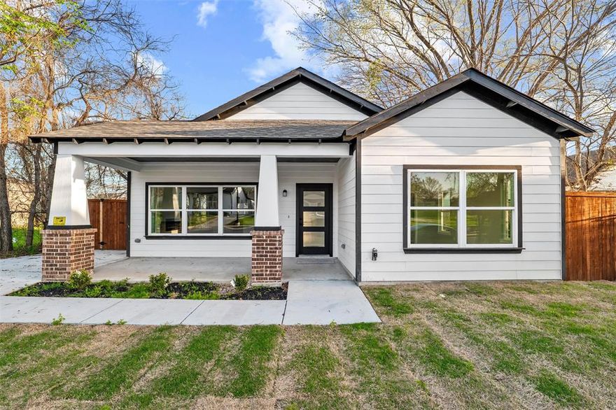 You’ve found your ideal new home with space to live, grow, and thrive! This beautifully designed layout offers an airy, open feel with room for everyone to spread out. From the inviting covered porches to the bright living room filled with natural light and a sleek fireplace, it's built for both comfort and style. The kitchen is a showstopper, featuring plenty of white cabinetry, gleaming quartz countertops, and ample storage to keep everything organized. Retreat to a peaceful primary suite featuring separate sinks, a tiled walk-in shower, and a large walk-in closet. Secondary bedrooms also shine with generous closet space, and thoughtful storage space is found throughout the home. There is no garage, but a concrete driveway is located on the front left side of the house.

Enjoy peace of mind with a builder warranty and unbeatable convenience, with downtown just minutes away and easy access to highways 287, I-30, and I-35. Entertainment, dining, and daily commutes are all within effortless reach. Don't miss the chance to make this spacious, well-appointed home yours!