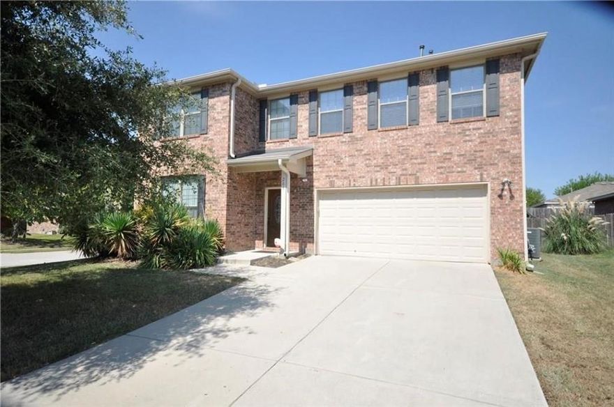 2 story 4 bedroom 2.5 bath home located in Melissa sits on a corner lot and features 2 living areas with one dining area downstairs which can become a third living area. Open layout in downstairs kitchen and living room with wood burning fireplace. Spacious backyard with covered patio, 2 car garage, utility room with hookups. Master bedroom with separate shower and tub, dual sinks, and spacious walk in closet. Pets allowed. Available for move in July 2024. Currently Tenant occupied.