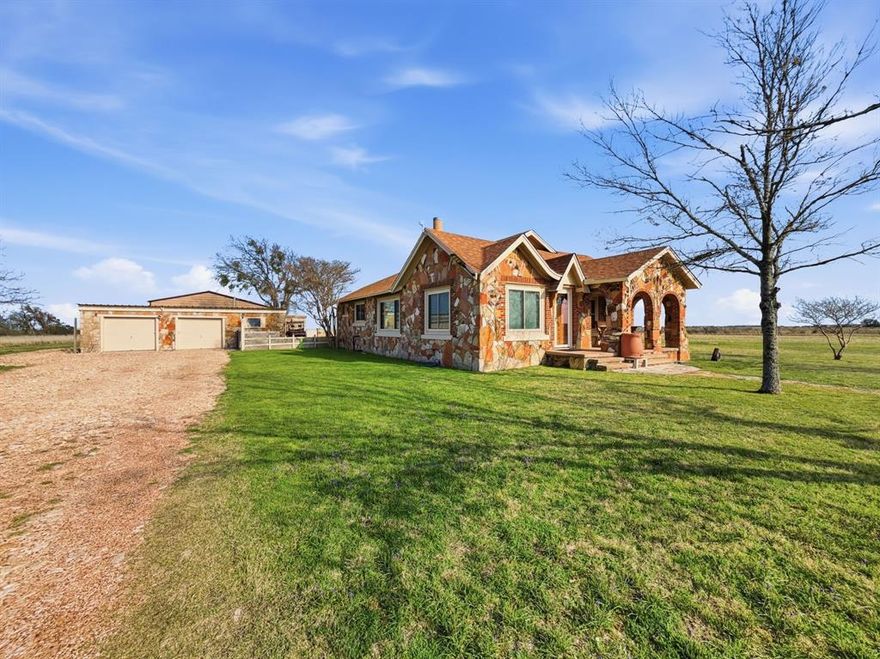 Historic Homestead and Modern Workshop on 2.83 Acres Experience the perfect blend of Texas history and modern utility on this pristine 2.83 acre property. This home has been meticulously updated to provide a comfortable lifestyle while preserving its historic character. Walk across golden hardwood floors into a home that preserves its original charm while offering high end modern systems. Triple pane windows throughout with a lifetime transferable warranty against any type of breakage. Custom Bali shades on all windows. New central heat and air installed in 2022 and new septic system in 2020. Beautifully remodeled spacious eat in kitchen and separate formal dining room. Original doors and gorgeous pine trim throughout. Stone hearth ready for a wood burning stove. Master suite with a roomy walk in shower. New electrical service and updated plumbing. Tankless water heater and whole home water softener. New roof installed in 2019. Refrigerator washer and dryer convey with the property. Improvements and Infrastructure The 2.83 acre grounds are designed for the craftsman or livestock enthusiast. Massive 30x30 workshop equipped with 220V power and water. Large 30x12 covered awning for equipment or vehicle storage. Original rock two car detached garage and matching rock backyard fencing. Livestock barn with concrete floors in excellent usable condition. Additional metal storage building. Spacious back porch and patio area with 360 degree views of the countryside. This property offers the serenity of country living with professional grade infrastructure already in place.  
Future Growth and Access Note that within the next 10 years TxDOT plans for the Hamilton bypass which will include a new loop located within 1000 feet of the property. This future improvement will be visible from the property and will offer significantly faster and easier access to Highway 281 Highway 36 and the local amenities of town.