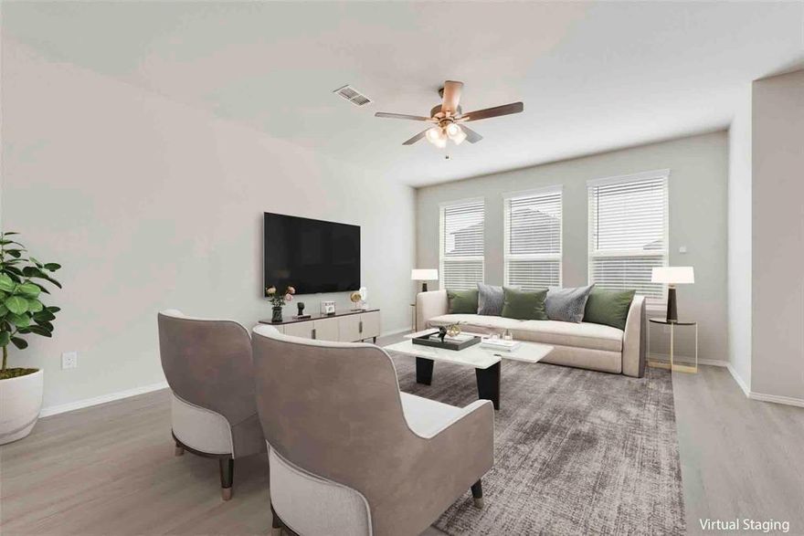 Located in the vibrant master-planned Heartland community, this charming single-story home offers the perfect combination of comfort and convenience. The community is packed with exceptional amenities, including multiple pools, water slides, walking and biking trails, a state-of-the-art fitness center, and beautiful parks, ensuring a lifestyle full of fun and relaxation. Inside, you'll find 3 spacious bedrooms, a dedicated office space, and 2 full bathrooms, making it ideal for both work and play. The large open kitchen is a chef’s dream, featuring stainless steel appliances, elegant granite countertops, and plenty of cabinet space, perfect for preparing meals and entertaining guests. The adjoining family and dining rooms provide ample space for relaxation or gathering with friends and family. Step outside to the generously sized backyard, offering endless possibilities for outdoor enjoyment. Whether you're hosting a BBQ or just unwinding after a long day, this space is ideal for making memories. **Roof replaced in December of 2025**

Heartland’s prime location offers easy access to I-20, making commuting a breeze—whether you're heading west into the DFW metroplex or east toward East Texas. The community also boasts an array of schools, parks, dog parks, and walking trails, creating a family-friendly atmosphere. With a rapidly developing commercial sector bringing new shopping, dining, and entertainment options, Heartland is becoming an even more desirable place to call home. Don’t miss out on the chance to live in this amazing community. Schedule your showing today!