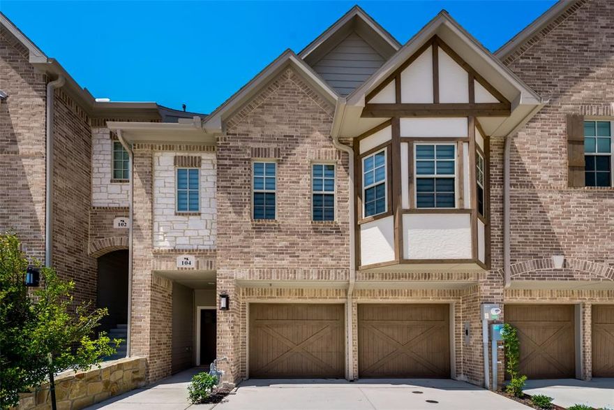 Stunning BRAND NEW, NEVER LIVED in 3 bedroom 2.5 bath 2 story townhome is located in a gated community! Fantastic location!
Close to the 121, 1-35, business 121, DFW airport, shopping, and dining.
This luxury home offers an open floor plan with striking high ceilings, custom design blinds, fireplace, decorative lights, and chef's kitchen with upgraded white cabinets, gas stove top, stainless steel appliances, island, quartz countertops, under cabinet lights,  tons of natural light, master suite with a farm door, bay window, garden tub, separate shower, double vanities, and huge closet. Living room, kitchen, dining room, and primary room on the same floor. 
Each day, the gate closes at 530pm and you need a gate code to enter. No pets allowed. HOA paid by the owner.