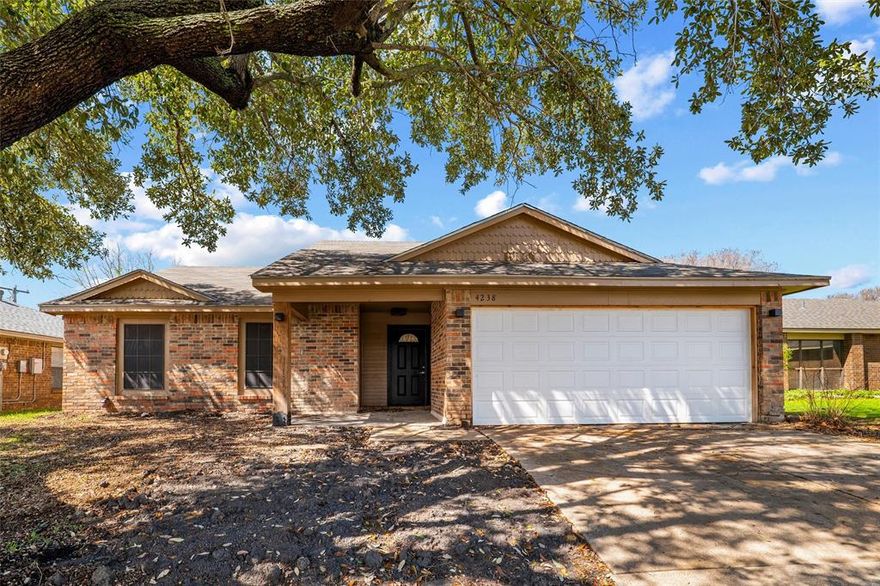 CHARMING 1-STORY GEM IN THE HEART OF GRAND PRAIRIE! This beautifully maintained residence offers 3 spacious bedrooms and 2 full bathrooms, perfectly designed for easy living and effortless style. The inviting floor plan is anchored by a classic wood-burning fireplace, creating a warm and cozy focal point for the main living area. In addition to a functional 2-car garage and a generous private backyard, this home boasts an unbeatable location. Enjoy a lifestyle of convenience with premier entertainment, diverse dining options, and major shopping hubs all located just minutes from your front door. With quick access to major thoroughfares for a seamless commute, this move-in-ready home is the perfect blend of comfort and convenience!