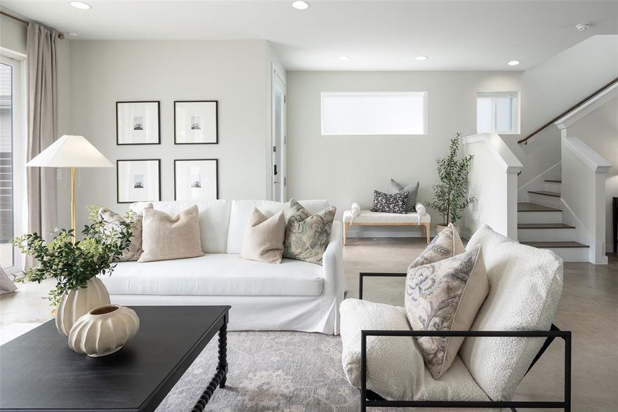 Fabulous turn-key opportunity in highly sought-after Mockingbird Elementary! This beautifully updated 2,160-square-foot residence is filled with natural light, featuring an open-concept floor plan, floor-to-ceiling windows, polished concrete floors and hardwoods upstairs. The first floor offers a kitchen with stainless steel appliances, a large center island, and a walk-in pantry, seamlessly flowing into the dining area and oversized family room. Sliding doors open to a grassy backyard and an expansive covered patio—ideal for entertaining and everyday living. Upstairs, you’ll find two secondary bedrooms connected by a Jack-and-Jill bath, a versatile landing space perfect for a home office or playroom, and a spacious primary suite complete with dual vanities, a walk-in shower, and a generous walk-in closet. Additional highlights include plantation shutters throughout, abundant storage, solar panels, and a detached two-car garage. Ideally situated overlooking Glencoe Park and just one block from Highway75, this prime location offers exceptional convenience. Enjoy walking distance to SMU, Mockingbird Station, and the fun shops and restaurants along Greenville Avenue.