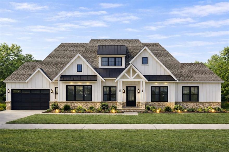 Listing photos include conceptual renderings intended to illustrate the proposed design. Exterior color selections may change and may not reflect the final completed home.

Stunning new construction home located on a full acre in a private, gated subdivision in Springtown, Texas. This thoughtfully designed 3,015 sqft residence offers 4+ bedrooms and 4 Full bathrooms with an open-concept layout ideal for modern living. The spacious living area features a beautiful fireplace and flows seamlessly into the kitchen and dining spaces, perfect for entertaining. A 3-car garage provides ample storage and functionality. Enjoy the privacy and space of country-style living while still being conveniently located near town.