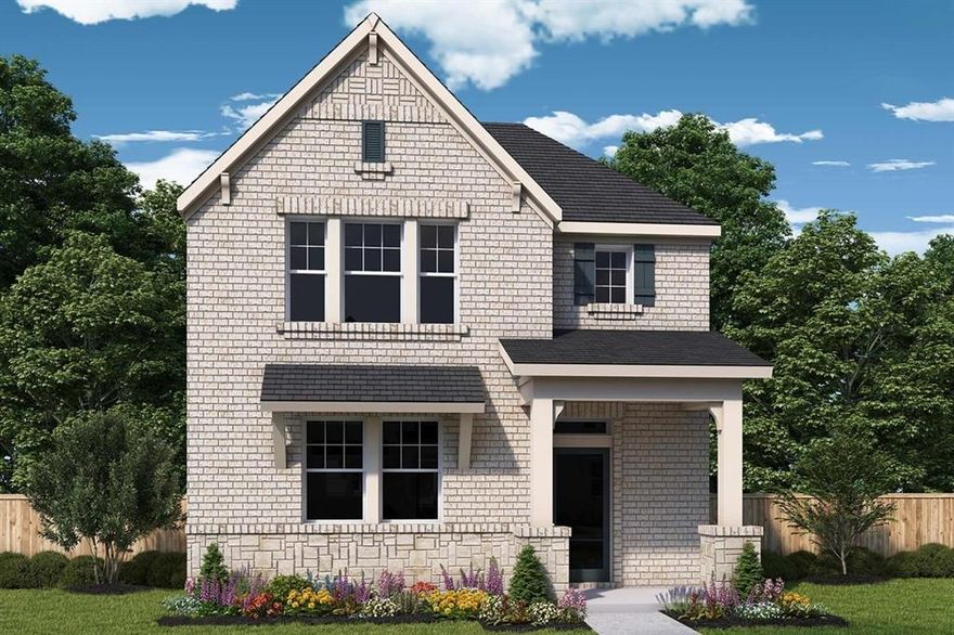 Welcome to The Dannon by David Weekley Homes, the floor plan with the space, style, and expert craftsmanship you need to live your best life. The covered porch presents a great place to enjoy a good book and your favorite beverage on a quiet weekend afternoon.

Your open-concept living spaces present a distinguished first impression from the front door and offers superb comforts for quiet evenings together. The gourmet kitchen is optimized to support solo chefs and family cooking adventures.

Start each day refreshed in the Owner’s Retreat, which includes a walk-in closet and an en suite bathroom. Two junior bedrooms offer ample individual style opportunities for your growing residents.

David Weekley’s World-class Customer Service will make the building process a delight with this impressive new home in the Mesquite, Texas, community of Solterra.