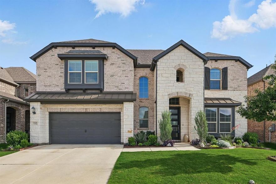 Your Stunning New Home Awaits in The Ridge at Northlake! Welcome to the Versailles plan - a perfect blend of elegance, comfort, and functionality. This beautifully designed home features a bright, open-concept layout with soaring vaulted ceilings and an abundance of windows to let the sunshine in. A dedicated home office with French doors and a charming window seat provides a quiet space for work or study. At the heart of the home is the kitchen, with an impressive eat-in island that seamlessly connects the kitchen to the main living area, ideal for entertaining while preparing and sharing meals. The kitchen is finished with stunning gray quartz countertops, ample cabinetry, a large walk-in pantry, and a stainless steel appliance suite. The kitchen flows effortlessly into a spacious dining area and a comfortable living room. The primary suite is down and privately located with a cozy reading nook framed by tall bay windows. The luxurious ensuite bath offers dual quartz vanities, a soaking tub, and a separate walk-in shower. Upstairs, a second open-air living area provides a versatile hangout space for guests or family, while a dedicated media room offers a private retreat for movie nights. Guest bedrooms are thoughtfully placed on opposite sides of the upper level, connected by a charming catwalk. Two of the guest bedrooms share a stylish split bath, while a third enjoys a private full bath. A spacious utility room and mud room have space for a second refrigerator or freezer. Lush landscaping in both front and back yards, and a covered backyard patio with no rear neighbors. The Ridge at Northlake boasts a 4+ acre amenity center with a resort-style pool, splash pad, fitness center, park and playground. This home is designed for efficiency with full foam insulation, energy-efficient windows, and a gas tankless water heater—helping you stay comfortable while saving on utilities. This home has style, space, and smart design in a vibrant community with an HEB on the way!