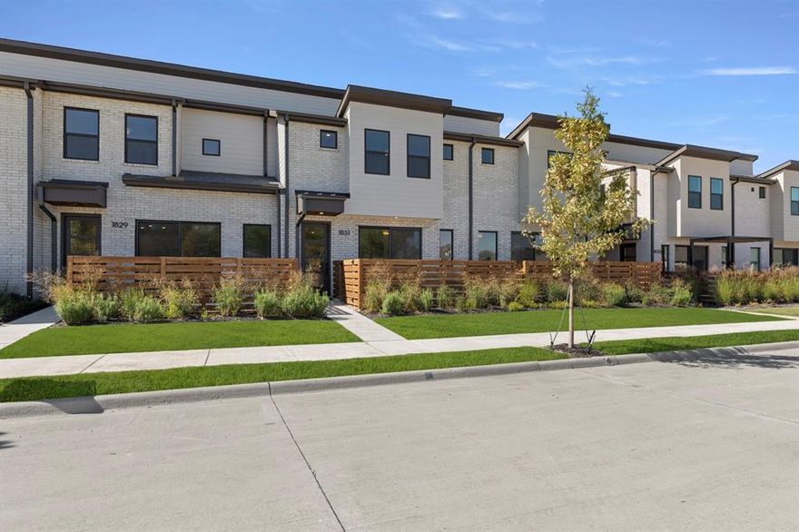 MLS# 21081859 - Built by Grenadier Investments - Ready Now! ~ LIMITED INVESTOR OPPORTUNITIES! INQUIRE AT SALES OFFICE! Discover this stunning contemporary townhouse in the desirable Willow Grove Townhomes subdivision, offering 1,689 sq. ft. of modern living space. This beautifully designed residence features three spacious bedrooms and three bathrooms (two full, one half), perfect for comfortable living. Enjoy the light-filled open layout with decorative lighting that enhance the ambiance.  Located within the acclaimed Melissa ISD, this home is just moments away from Willow Wood Elementary, Melissa Middle, and Melissa High Schools. With a two-car garage and thoughtful landscaping, this home is a perfect blend of modern style and convenience, ready for new owners.