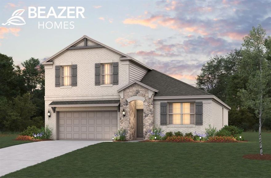 Beazer's Zero Energy Ready Berkshire plan is certified by the Department of Energy. This home features 4 bedrooms, study, and game room. The Berkshire has an island kitchen, 42 inch white cabinetry, and stainless-steel appliances with gas range. Washer, dryer, refrigerator and blinds come standard in this home.  Luxury primary Bath with separate garden tub and walk-in shower. Lots of wood plank floors! Over-size lot!                   
    

*Days on market is based on start of construction* *Est. Completion May 2024*