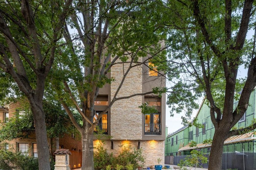 Rarely does a home check every box. Just one block from the Highland Park border, walkable to Highland Park Village, and with no HOA — 4025 Hawthorne Ave delivers the lifestyle, location, and freedom that discerning buyers spend years searching for.
Spanning 2,435 square feet, this 3-bedroom, 3.5-bathroom residence offers ten versatile rooms designed for the way you actually live — a home office, a guest retreat, a media lounge, and more. The open-concept living and dining spaces flow effortlessly, filled with natural light and built for both quiet evenings and elevated entertaining.
The primary suite is a true sanctuary, complete with two separate generous walk-in closet and a beautifully appointed ensuite.
Above it all, the crown jewel: a sprawling private rooftop across three distinct outdoor areas, with stunning Dallas skyline views that make every morning and every evening worth savoring. Plus a large private front yard that conveys solely for your home! 
The only front-facing unit in the building, this home comes with a private 2-car garage — then steps outside to world-class dining, boutique shopping, and the timeless charm of one of Dallas's most coveted walkable corridors.