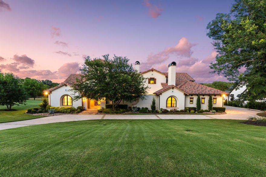 Welcome to your private Spanish retreat on scenic acreage in Lovejoy ISD, one of the top school districts in the state of TX. This exquisite Ron McHam custom home offers a spacious front courtyard with fireplace and hidden office, soapstone and quartz counters throughout, elegant stone fireplace in grand room, SubZero Wolf and Lacanche appliances, primary suite and guest room on main level, foam insulation, tornado shelter, huge media room on primary level, white oak floors, cedar ceiling beams, hot water recirculating pump, vista views of pasture throughout home, 1,400sqft patio with drop screens and outdoor kitchen, steel windows and doors, sparkling pool with spa, and so much more. Recent paint and replacement of HVAC system and ducts makes home feel brand new. Over 50 acres of dedicated park space and trails behind the property ensure privacy, tranquility, and views of wildlife. Minutes away from DFW highways and desired amenities yet feels completely private! Come visit today!!!