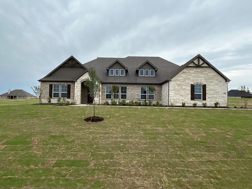 Estimated May 2026 completion! Ask us about our Trade In Trade Up program, we can buy your home! The Foxglove floor plan is a stunning single-story home offering 4 bedrooms, 3 full baths, and a versatile study-flex space that can easily serve as a 5th bedroom. Designed for both comfort and
entertaining, this spacious layout features three separate living areas and a beautiful open-concept design. Step outside to enjoy the inviting outdoor fireplace on the back patio- perfect for relaxing evenings. An elegant and thoughtfully designed home that blends style, space, and functionality.
Nestled in a peaceful, tree-lined community, modern country living within a highly rated school district, A rare blend of space, comfort, and style- this is one you won’t want to miss!