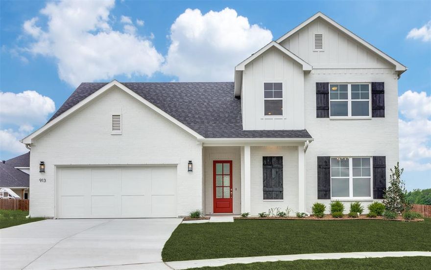 Welcome to the brand new phase at The Reserves at Trinity. Tucked at the end of a peaceful cul-de-sac and situated next to green space, this brand-new Clarity Homes residence is located within highly sought-after Aledo ISD and offers a beautiful blend of style, comfort, and convenience, just under 20 minutes from Fort Worth. With inviting curb appeal and a thoughtfully designed layout, this move-in ready home provides both privacy and functionality in one of the area’s most desirable communities. Inside, you’ll find an open-concept design filled with natural light, coffered ceilings, a wood-burning cast stone fireplace, and seamless flow between the kitchen, dining, and living spaces, ideal for both everyday living and entertaining. This home offers 4 bedrooms, with a game room providing flexibility for working from home, a playroom, or additional living space. The private primary suite creates a relaxing retreat and features a board and batten statement wall, along with a spa-inspired bath complete with a freestanding soaking tub, dual vanities, and a spacious walk-in closet. Enjoy a highly walkable lifestyle with nearby access to King Gate Road Park, featuring miles of scenic trails perfect for morning walks and evening outings. You’re also within approximately half a mile of The Shops at Willow Park and The District, offering dining, shopping, and entertainment including Cork & Pig Tavern, Melt Ice Cream, and the Lucchese Amphitheater.
Convenience continues with close proximity to H-E-B, local retail, dining, and medical, while golf enthusiasts will appreciate being just minutes from Squaw Creek Golf Course. Residents of The Reserves at Trinity enjoy community amenities including a pool, fitness center, playground, athletic courts, and scenic greenbelt spaces. Combining modern design, an amenity-rich lifestyle, and an exceptional location, this move-in ready home presents a fantastic opportunity to own in one of Aledo ISD’s most desirable communities.
