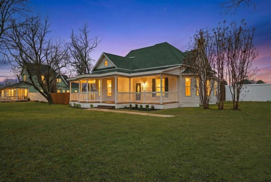 **Complete Renovation!** Discover this stunningly remodeled 3-bedroom, 2-bath farmhouse that has undergone a meticulous top-to-bottom renovation. Featuring a reinforced foundation, new electrical and plumbing systems, and a brand-new HVAC, this home is ready for modern living. Enjoy two beautifully designed bathrooms with custom tiled showers and stylish fixtures. The gourmet kitchen boasts custom cabinetry, a large island with quartz countertops, and a designer tile backsplash, perfect for entertaining. Additional highlights include restored hardwood floors, new carpets, custom interior doors, and a charming fireplace. Outside, you’ll find updated siding, new fencing, a refinished porch, and fresh exterior paint. This home truly combines modern luxury with classic farmhouse charm!

Collinsville, TX: A small-town charm with a welcoming community atmosphere, offering local amenities, parks, and schools. The location provides a peaceful retreat while still being accessible to larger cities for work and entertainment.

This farmhouse is perfect for buyers seeking a move-in-ready home with modern conveniences and classic charm. The extensive renovations mean no major repairs or updates are needed, allowing new owners to simply enjoy their beautiful new space.