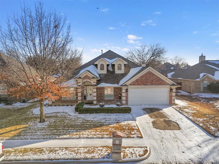 *Ask about the possibility of an Assumable 2.875% rate* 
Welcome to 517 Acorn Ct! A beautifully maintained 4-bedroom, 2-bathroom single-family home boasting over 3,000 sq. ft. of thoughtfully designed living space in the heart of Saginaw. Built in 2002, this spacious residence blends classic charm with everyday functionality.

Step inside to a gracious layout that offers generous room sizes, abundant natural light, and seamless flow — perfect for both relaxed family living and entertaining. The open living and dining areas provide versatile space for gatherings, while the large kitchen features ample cabinetry, counter space, and room for dining. The primary suite is tucked away with a functional bath and closet layout while both the covered front porch and back patio provide options for outdoor living.

Additional highlights include a formal living room and dining, secondary bedrooms positioned for privacy, an upstairs game room or flex space and a backyard with plenty of room for outdoor fun or future upgrades. Situated on almost a fourth of acre lot in a cul-de-sac with easy access to shopping, dining, schools, and major commuter routes, this home offers both comfort and convenience. 

Don’t miss the opportunity to make this spacious and well-located Saginaw property your next home!