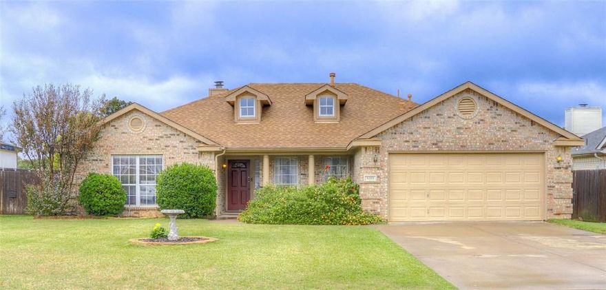 Welcome home to this spacious 4-bedroom, 2-bath gem nestled on a quiet cul-de-sac located in highly rated HEB ISD! This well-kept property features an open-concept layout with two dining areas and a large living room with built-in shelves and a cozy fireplace that anchors the space. The kitchen offers bright white cabinets and flows seamlessly into the dining areas, making it ideal for everyday living and entertaining. The primary suite includes a comfortable sitting area along with an updated bath featuring dual sinks and a glass-enclosed shower. Step outside to your own private oasis—complete with a swimming pool, covered patio, and a large privacy-fenced yard that backs to a peaceful greenbelt for added seclusion. Additional highlights include a 2-car garage and a prime location close to shopping, dining, and local amenities. This home truly has it all!