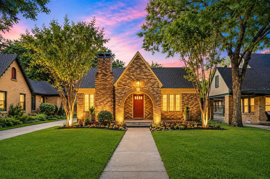 Nestled in the heart of sought-after Hollywood Heights and zoned to Lakewood Elementary, this beautifully updated home at 431 Monte Vista Drive seamlessly blends timeless charm with thoughtful modern updates. From the moment you arrive, you’re greeted by the character and warmth that make Hollywood Heights one of Dallas’ most beloved neighborhoods — mature trees, inviting architecture, and an unmistakable sense of community. Inside, the home is filled with natural light, rich architectural details, stained and leaded glass windows, and a functional layout designed for both comfortable living and effortless entertaining. Hardwood floors, fresh paint throughout and original character shines through while tasteful updates provide today’s desired conveniences, creating a home that feels both elevated and welcoming. The updated kitchen has freshly painted custom cabinetry, granite counters and stainless appliances. The refrigerator will stay. Separate utility room allows for full size washer, dryer and storage. Washer and dryer will also stay. A standout feature is the private guest quarters above the two car garage with bedroom, kitchenette and full bathroom — ideal for visitors, a home office, creative studio, fitness space, or income-producing opportunities. Rarely do homes in Hollywood Heights offer this level of flexibility paired with such authentic neighborhood character. Step outside to enjoy inviting outdoor living spaces perfect for relaxing evenings, entertaining friends, or enjoying quiet mornings beneath the trees. Located just minutes from White Rock Lake, the Lakewood shopping and dining scene, and downtown Dallas, this home offers the perfect combination of historic charm and unbeatable location. A rare opportunity to own a truly special property in one of East Dallas’ most iconic neighborhoods!