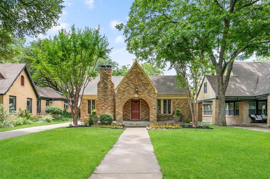 Nestled in the heart of sought-after Hollywood Heights and zoned to Lakewood Elementary, this beautifully updated home at 431 Monte Vista Drive seamlessly blends timeless charm with thoughtful modern updates. From the moment you arrive, you’re greeted by the character and warmth that make Hollywood Heights one of Dallas’ most beloved neighborhoods — mature trees, inviting architecture, and an unmistakable sense of community. Inside, the home is filled with natural light, rich architectural details, stained and leaded glass windows, and a functional layout designed for both comfortable living and effortless entertaining. Hardwood floors, fresh paint throughout and original character shines through while tasteful updates provide today’s desired conveniences, creating a home that feels both elevated and welcoming. The updated kitchen has freshly painted custom cabinetry, granite counters and stainless appliances. The refrigerator will stay. Separate utility room allows for full size washer, dryer and storage. Washer and dryer will also stay. A standout feature is the private guest quarters above the two car garage with bedroom, kitchenette and full bathroom — ideal for visitors, a home office, creative studio, fitness space, or income-producing opportunities. Rarely do homes in Hollywood Heights offer this level of flexibility paired with such authentic neighborhood character. Step outside to enjoy inviting outdoor living spaces perfect for relaxing evenings, entertaining friends, or enjoying quiet mornings beneath the trees. Located just minutes from White Rock Lake, the Lakewood shopping and dining scene, and downtown Dallas, this home offers the perfect combination of historic charm and unbeatable location. A rare opportunity to own a truly special property in one of East Dallas’ most iconic neighborhoods!