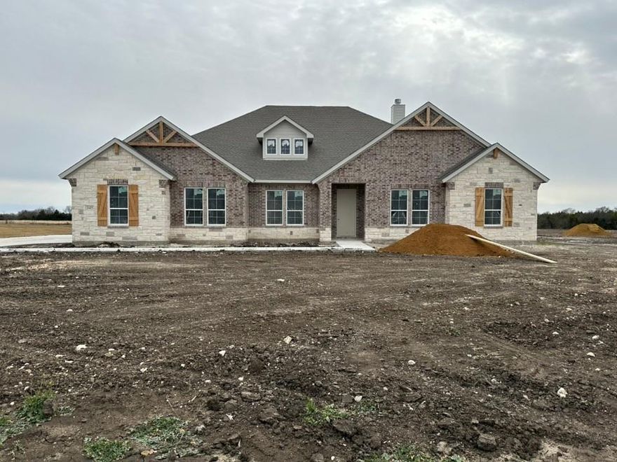 Estimated February 2026 completion! Ask us about our Trade In Trade Up program, we will buy your home if you buy ours! Introducing The Cedar Sage by Riverside Homebuilders—a single-story haven spanning 2,857 square feet, offering simplified living without compromising luxury. Approach the grandeur of the home through a covered porch, setting the stage for the elegance that lies within. Enter through the foyer, where to the right, a versatile flex room awaits—which is perfect for a cozy home office or creative space. To the left of the foyer, discover three traditional bedrooms, each accompanied by its own walk-in closet and a shared full bath—providing comfort and privacy for family or guests. The journey continues into the heart of the home, revealing a sprawling family room and a designer kitchen adorned with a spacious island, which is truly an entertainer's dream. For added convenience, a game room-flex room is tucked away in the back left, offering endless possibilities for use. On the opposite side of this ranch-style home, the owner's suite beckons with a spa-like bathroom and an expansive closet, creating a private retreat that you’ll never want to leave. Adjacent to the three-car garage, a mud bench and laundry room enhance practicality, while a sizable covered back patio invites outdoor living and relaxation. Whether you’re looking to experience the simplicity of one-story living or enhance your lifestyle with a taste of luxury—the Cedar Sage can give you the best of both worlds, embodying Riverside Homebuilders' commitment to blending functionality with exquisite design for a truly exceptional living experience.