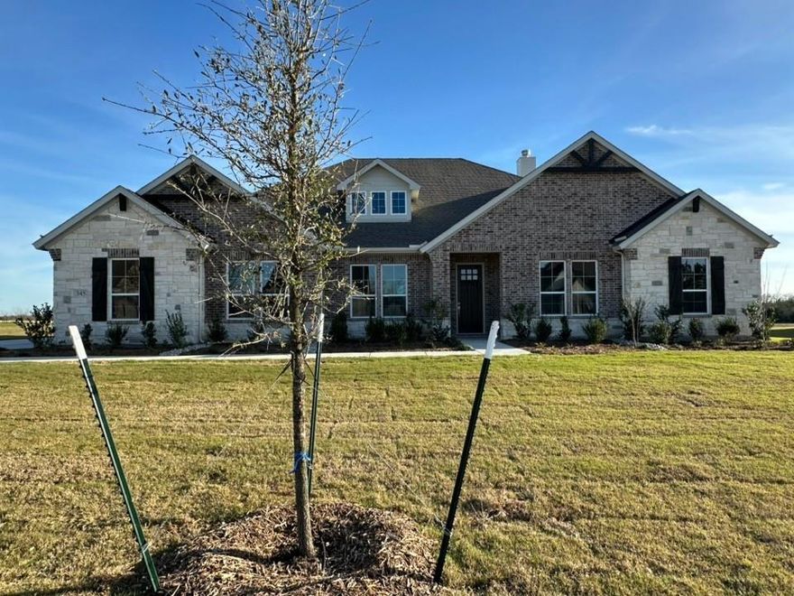 Estimated March 2026 completion! Ask us about our Trade In Trade Up program, we will buy your home if you buy ours! Introducing The Cedar Sage by Riverside Homebuilders—a single-story haven spanning 2,857 square feet, offering simplified living without compromising luxury. Approach the grandeur of the home through a covered porch, setting the stage for the elegance that lies within. Enter through the foyer, where to the right, a versatile flex room awaits—which is perfect for a cozy home office or creative space. To the left of the foyer, discover three traditional bedrooms, each accompanied by its own walk-in closet and a shared full bath—providing comfort and privacy for family or guests. The journey continues into the heart of the home, revealing a sprawling family room and a designer kitchen adorned with a spacious island, which is truly an entertainer's dream. For added convenience, a game room-flex room is tucked away in the back left, offering endless possibilities for use. On the opposite side of this ranch-style home, the owner's suite beckons with a spa-like bathroom and an expansive closet, creating a private retreat that you’ll never want to leave. Adjacent to the three-car garage, a mud bench and laundry room enhance practicality, while a sizable covered back patio invites outdoor living and relaxation. Whether you’re looking to experience the simplicity of one-story living or enhance your lifestyle with a taste of luxury—the Cedar Sage can give you the best of both worlds, embodying Riverside Homebuilders' commitment to blending functionality with exquisite design for a truly exceptional living experience.