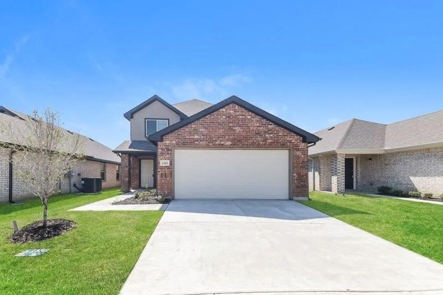 The Darrel III Plan delivers space and flexibility with a thoughtful two-story design. The first-floor primary suite offers added privacy and includes a walk-in closet for everyday convenience. An open-concept layout connects the living room, kitchen, and breakfast area, creating a natural flow for daily life. Upstairs, you'll find three generously sized bedrooms and a versatile flex room—ideal for a home office, playroom, or media space. A fenced backyard, two-car garage, and sprinkler system complete the home. All homes are SimplyMaintained for a $100 monthly fee covering front and back yard lawn care and exterior pest control. Christian Meadows is a quiet neighborhood in Ennis, TX, with easy access to Highway 287 for convenient commuting. The community is part of the Ennis Independent School District, offering excellent schools nearby. Residents enjoy local shopping and dining, with Bluebonnet Park just a short drive away, perfect for outdoor activities and relaxation. Christian Meadows offers a peaceful suburban lifestyle with convenient access to local attractions and amenities.