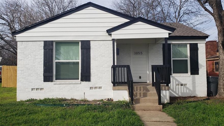 Home is a 3-1 completely remodeled down to the studs, All new electric including new electrical panel, all new plumbing, added Central Heat & Air, Installed energy efficient windows, New kitchen cabinets with granite countertops and subway tile backsplash, All original hardwood floors refinished and sealed, Bathroom redone with new tub and tile, Nice pull down attic access in hallway to access AC unit in attic, new hot water heater, roof replaced in Nov 2022. Added recessed lighting in LR and Kitchen, Home on spacious corner lot right next to elementary school.