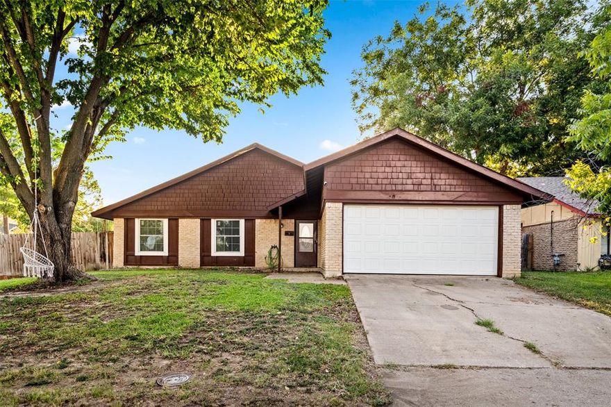 Incredible opportunity to own 2837 Corrida Ct in Grand Prairie, a rare 4 bedroom house in Vista Grand Estates! This move-in-ready home on an oversized corner lot features an updated kitchen, fresh paint, remodeled bathrooms, new carpet, and updated flooring. Enjoy the charm of the English-style garden landscaping, fruit trees, and privacy fencing. The garage offers abundant built-in storage, while the interior provides plenty of room with 4 bedrooms, 2 full bathrooms and 2 full living areas, ideal for a home office or studio in one of the bedrooms. Foundation repairs have already been completed for peace of mind and come with a lifetime transferable warranty. Conveniently located with easy access to I-20, I-30, and PGBT, and close to local attractions such as The Summit, The Epic Grand Prairie recreation center, and Prairie Lakes Golf Course. Schedule your showing today!