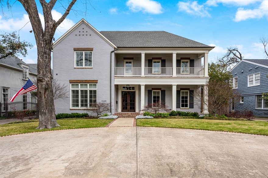 Stunning custom home built in 2015 by Hawkins-Welwood, ideally situated in the fairway on a 70x160 interior lot in the heart of University Park. Offering approximately 6,024 square feet of thoughtfully designed living space, this residence blends timeless elegance with modern functionality.
The home features a spacious primary suite on the first floor, along with a private study, while three additional bedrooms—each with ensuite baths—are located upstairs. A second office and an expansive game room provide flexible living and work-from-home options. Designed for both everyday living and entertaining, the home includes two laundry rooms, a well-appointed bar area, and multiple cozy balconies that add charm and character throughout. The backyard is a true retreat, complete with a putting green, large sliding gate, and ample space for outdoor enjoyment. Additional highlights include a Generac home generator and high-quality craftsmanship synonymous with Hawkins-Welwood. A rare opportunity to own a beautifully built home in one of the most sought-after neighborhoods in University Park.
