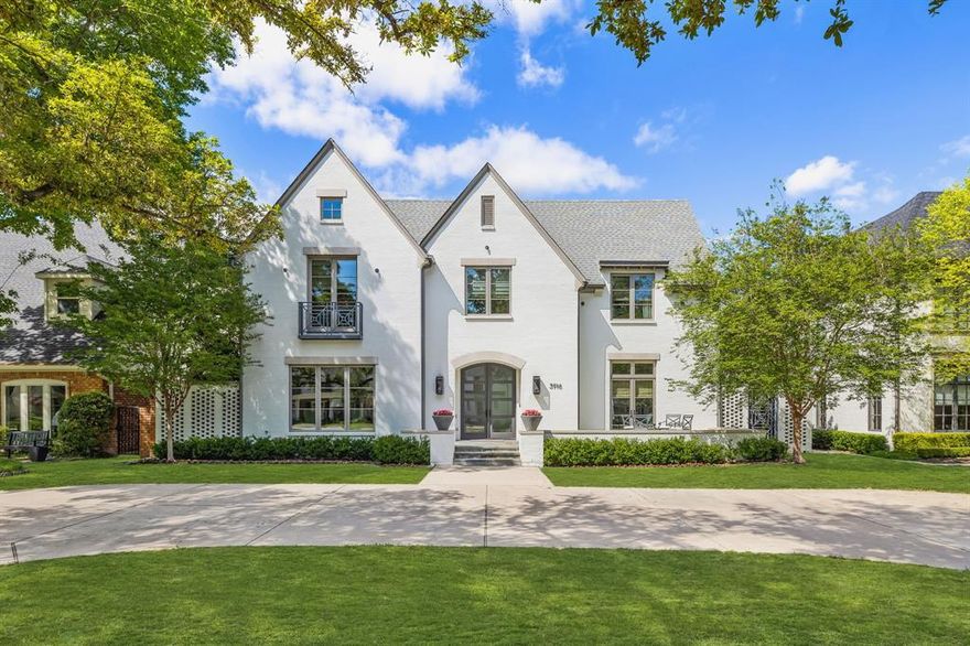 Wonderful custom built home with discriminating taste!  Located in the fairway of University Park, steps from Hyer Elementary, fine shops and dining.  Situated on a 70 x 150 lot with mature trees. NOTE that 5th bedrm has private bath and could be game rm.  Light filled entry, leads guests past elegant formals to wet bar and large family room that opens to Chef's kitchen with 2 islands of quartzite counters & cozy breakfast room with wbfp. Custom cabinetry provides ample storage. Upstairs landing provides office and sitting area. Primary suite with vaulted ceilings boasts coffee bar, spa like bath, his and her WIC, private connection to 4th bedrm or excercise rm. There is basement wine cellar that is fun for parties and is also is designed as a FEMA grade tornado shelter. Stack closets designed for future ELEVATOR.  Back patio has electric screens, TV, wbfp, and blt in grill. Refreshing pool surrounded by turf lawn. Bright, airy, perfect for entertaining in the heart of University Park.