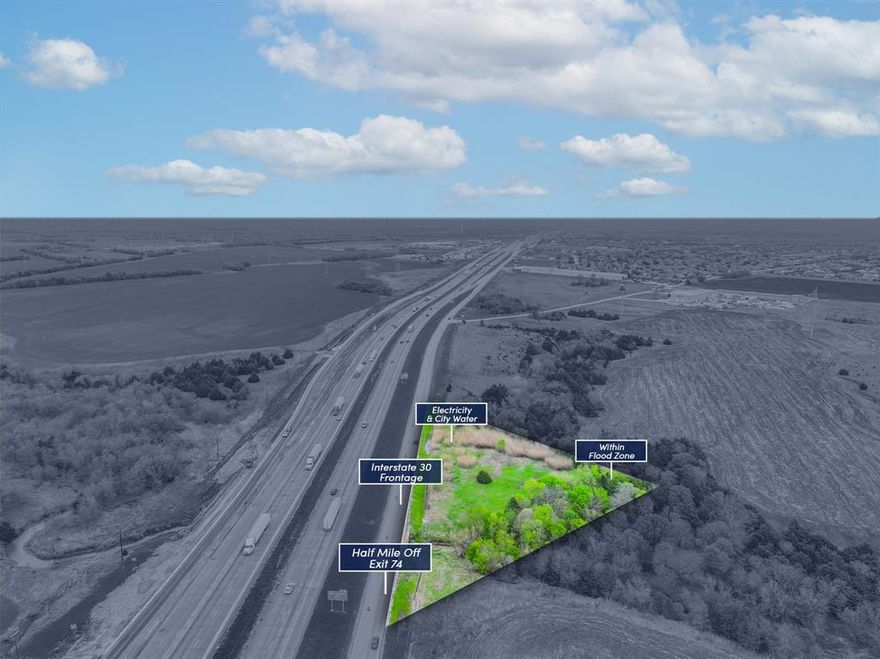 Pleased to offer the opportunity to acquire 1.25 acres in Royse City, TX. The property is equipped with on-site electrical and water utilities and is zoned for Highway Commercial use, providing versatility for a wide range of commercial applications, including office, medical, and more. Located directly across from the highly anticipated mixed-use development, Parker Creek, which will feature a dynamic combination of single-family homes, multi-family housing, and retail pad sites, this property is positioned for long-term growth and increased demand. The development is expected to significantly enhance the area’s traffic, making this an ideal investment in a rapidly expanding market. Situated less than three miles from Downtown Royse City, this property offers convenient access to the region’s growing commercial hub. Royse City is home to major retailers such as Walmart, The Home Depot, and Buc-ee’s, alongside a variety of local businesses, solidifying its status as a vibrant destination for both consumers and businesses. The property’s location just half a mile from Exit 74 on Interstate 30E ensures excellent visibility and accessibility, catering to the high traffic volume in the area.