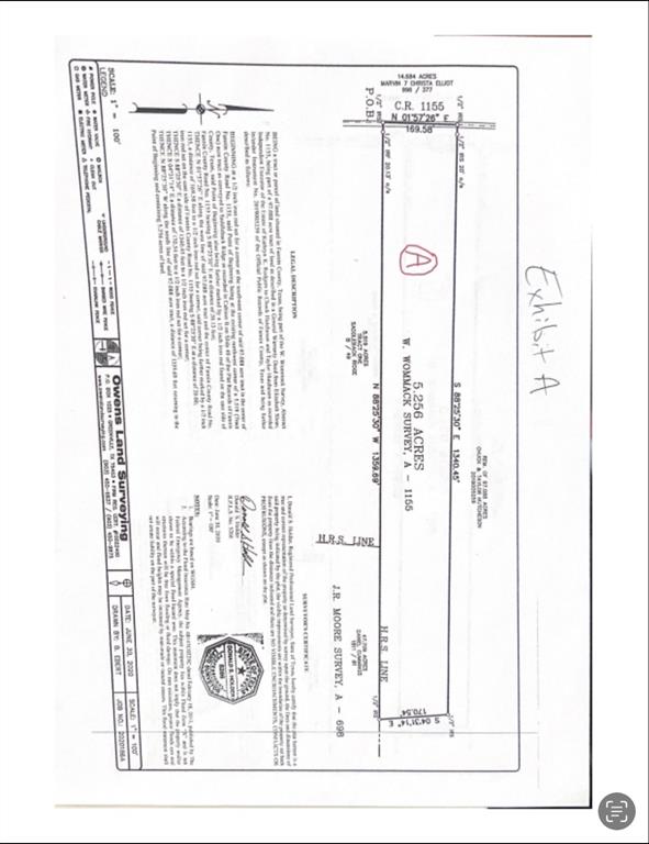 A1155 WM WOMACK, ACRES 5.256, LOT A - Land