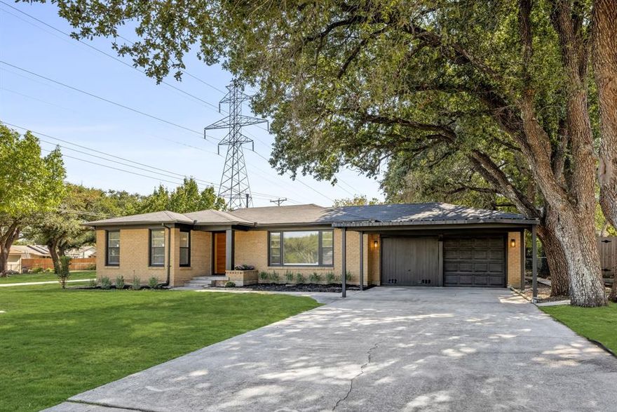 Fully renovated 3 bed, 2 bath ranch single story in prime North Richland Hills location! Located on nearly a half acre premium greenbelt lot! Luxury updates include new luxury vinyl plank flooring, paint, drywall, new roof with warranty, and carport. Stylish kitchen features stainless steel appliances and quartz countertops. Situated on nearly a half-acre lot backing to a peaceful greenbelt and jogging path perfect for outdoor living. Move in ready with modern finishes throughout and easy access to parks, schools, and shopping!