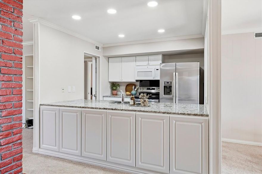 Move-in ready. Updated. Perfectly situated. Welcome to Summerset Village - located in one of the most sought-after areas for young buyers, SMU students, and new graduates.
This fully renovated 2-bedroom, 2-bath condo has all the major upgrades already done, so you can skip the stress and jump straight into enjoying the neighborhood. The updated kitchen features granite countertops and a large open island that opens to the living area, with generous storage accessible from both the kitchen and family room. And while the kitchen looks great, with endless restaurants, coffee spots, and takeout options just minutes away, you may not be cooking as often as you think.
All the big-ticket items were completed in 2024, meaning you can focus on the fun stuff - decorating, personalizing, and making the space your own. Updates include new appliances (oven, dishwasher, microwave, washer-dryer), a new HVAC system, new carpet throughout, and fully updated bathrooms with new tile floors, tiled showers, and granite countertops.
The living area is open and inviting, centered around a double-sided wood-burning fireplace that adds character and creates the perfect space for hosting friends or winding down after work. This unit overlooks the pool, adding a relaxed, resort-style vibe.
Location is everything and this one delivers. Situated in a gated community with a pool and fitness center, the condo includes one covered parking space plus an additional uncovered spot. HOA fees cover water, trash, sewer, general maintenance, and amenities, keeping ownership simple and predictable. SMU, Knox-Henderson, downtown Dallas are all just minutes away, and quick access to all major highways keeps commute times short and your schedule flexible.
Low maintenance, high convenience, and priced right with all the work already done this is one of the best values in the community and a smart move for anyone wanting to live close to everything without sacrificing comfort or style.