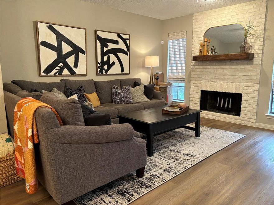 Discover the perfect blend of comfort and convenience in this beautifully maintained 2- story townhome! This home offers 2 bedrooms, 1 full bath, and 1 half bath with updates to bathrooms and kitchen in November of 2024. The living area includes a wood-burning fireplace with access to the private backyard with a concrete patio, flowerbeds, and wooden fence. Covered carport parking is located at the rear of the home. Conveniently located near Hulen Square and the Chisholm Trail Parkway for easy commuting.