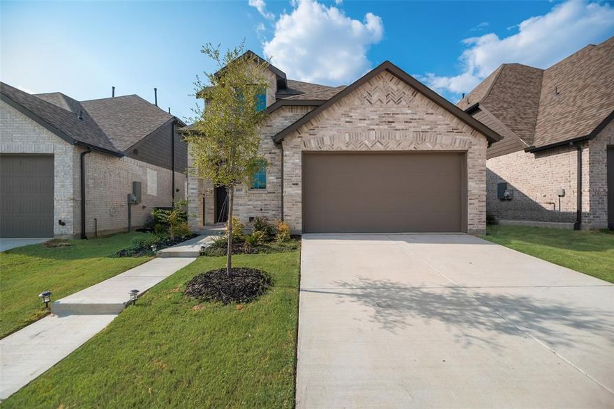 Gorgeous and spacious 4 bed, 3 full bath with loft and a game room; comforting home with open floorplan; large kitchen featuring stainless steel appliances with water line to refrigerator; gas cooktop; beautiful countertops, cabinets and island; ceiling fan in family room; primary suite located on the first floor with a large walk-in closet; dual sink and a separate shower; sprinkler system; gutters; tankless water heater; attic accessible; bring your offer and make this your home; enjoy the lovely layout; relax in the grand family room offering windows that bring in tons of natural light; community pool, & playground.