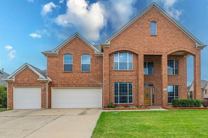*$10,000 offered in CONCESSIONS!!* From the moment you pull up, this corner-lot beauty makes a statement with inviting curb appeal and a layout that truly lives well. Step inside and you’re greeted with incredible natural light, two spacious living areas, and a dedicated office—giving everyone room to spread out without sacrificing connection. The kitchen is ready for real life and real hosting, with an abundance of cabinetry and workspace that actually keeps up with you. Tucked away for privacy, the primary suite feels like a true retreat, complete with a flexible sitting area that could easily become a nursery, reading lounge, or your own quiet corner of the world. Upstairs is where the fun happens—three generously sized bedrooms, a game room, and a media room mean movie nights, game days, and sleepovers are all officially covered. With two new, Lennox AC units (2023), you're sure to stay cool all summer long. Out back, the oversized yard, extended patio, and pergola set the stage for everything from summer BBQs to slow Texas evenings under the lights. And the location? Walking distance to the brand new neighborhood park, just minutes from Central High School and Alliance Town Center, you’re right in the middle of everything that makes this area so desirable.