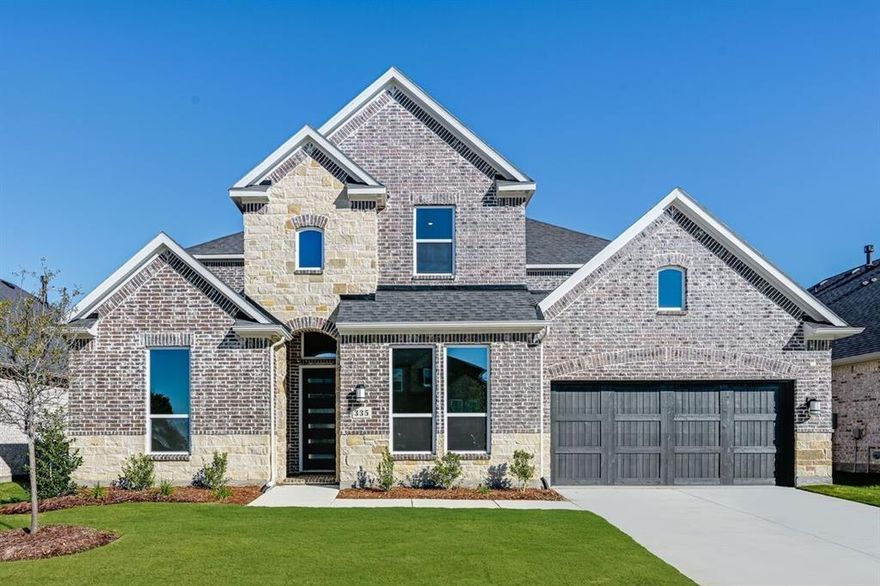 What’s Special: 2-Story Great Room with Fireplace - 3-Car Tandem Garage - Game Room & Media.

New Construction - Ready Now! Built by Taylor Morrison, America's Most Trusted Builder. Welcome to the Topaz at 335 Trillium Street in South Oak! This two-story home features a study, media room, and a secondary bedroom with en-suite off the foyer. The open-concept kitchen connects to the gathering room, dining area, and covered patio. The main level primary suite includes a spacious walk-in closet, with a game room and two additional bedrooms upstairs. Located in the upscale South Oak 60s community, enjoy lakeside living with walking paths, a fishing pond, resort-style clubhouse, pool, fitness center, and more. A new elementary school opens nearby in fall 2025. Elegant living in a vibrant, amenity-rich setting. Additional Highlights Include: Extended primary suite, extended covered patio, drop-in tub at primary bath, study in place of flex, alternate second floor layout, and 12' pop-up ceilings at game room.