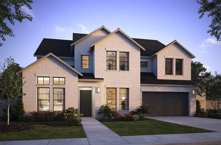 SOUTHGATE HOMES MADISON II floor plan.  Step into the Madison II B—an elegant and expansive 4,237 sq. ft. home that seamlessly blends sophistication with everyday comfort. This five-bedroom, five-and-a-half-bath residence showcases stunning design and exceptional craftsmanship throughout.  The heart of the home features a soaring fireplace, an open-concept living area with sliding doors to the family room, and a chef-inspired kitchen with custom cabinetry. The main level also offers a wet bar, private study, media room, and a luxurious owner’s suite complete with our Signature Bath. A guest bedroom with an en suite bath provides added comfort and privacy.  Upstairs, discover a spacious game room, a second study, and three additional bedrooms. Thoughtfully designed for modern living, the Madison II B delivers timeless style and inviting spaces—perfectly situated in the highly sought-after Windsong Ranch community within Prosper ISD.