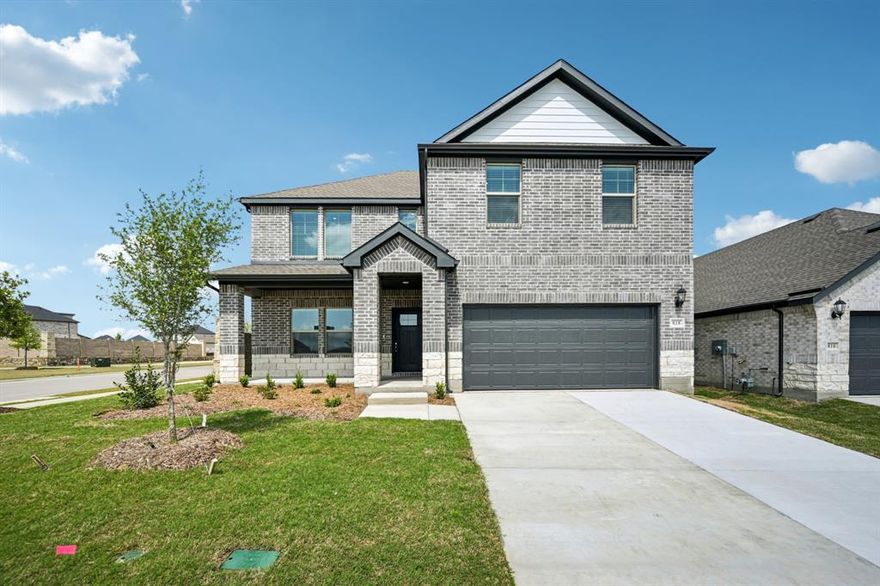 BRAND NEW energy - efficient home Mar 2026! Turn the kids loose in the Royal’s second-story media and game rooms while you entertain in the open concept great room. White cabinets with veined white quartz countertops, tan tone EVP flooring with dark beige tweed carpet. Spend the weekends debating what activity to do in this amenity-filled community, make a splash in the resort-style pool, pick up a game of basketball, or let the kids loose on the playground. With quick access to US 380, residents will enjoy the benefits of a short commute to downtown McKinney, Frisco, or Richardson to enjoy nearby shopping and entertainment. Each of our homes is built with innovative, energy-efficient features designed to help you enjoy more savings, better health, real comfort and peace of mind.