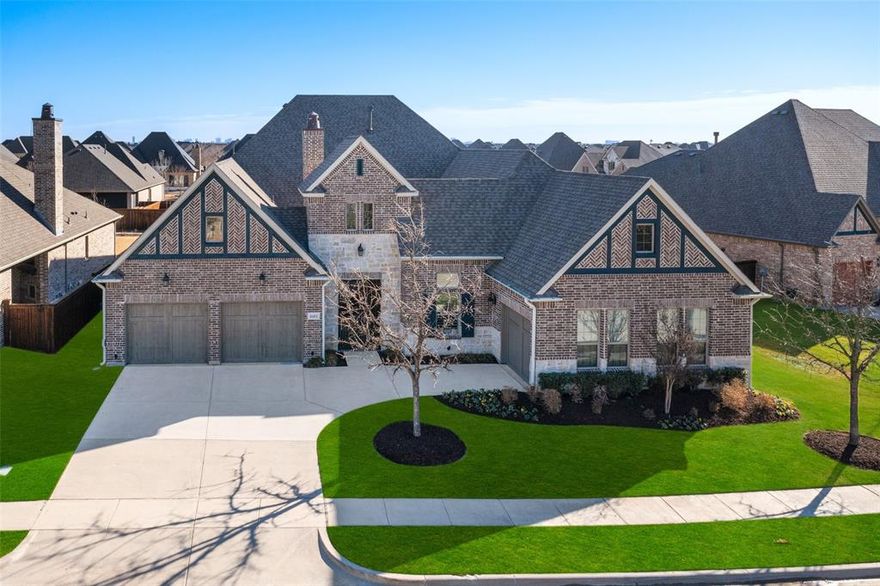 Exquisite single-story home in iconic master-planned community of Waterford Point - The Tribute. Thoughtfully designed Coventry plan offers beauty and utility throughout. Elegant courtyard welcomes your guests and provides the perfect spot for cozy winter nights by the fire. Spacious formal dining room with custom luxury wet bar, double-sided fireplace. Living room features luxury sliding door to oversized patio with outdoor kitchen, cedar ceilings, retractable shades for the ultimate inside outside living space. Spectacular kitchen centers around an 11 foot quartz countertop island. Custom lighting, built-ins, tray ceilings, woodwork elevate the spaces while maintaining a warm, welcoming environment for you and your guests to enjoy. All bedrooms include en-suite bathrooms, hardwoods. Wood-look tile floors complete the common areas. Primary Suite boasts serene spa-like bathroom with large shower, soaking tub, two custom closets. 3-Car Garage with epoxy floors and Elfa storage system.