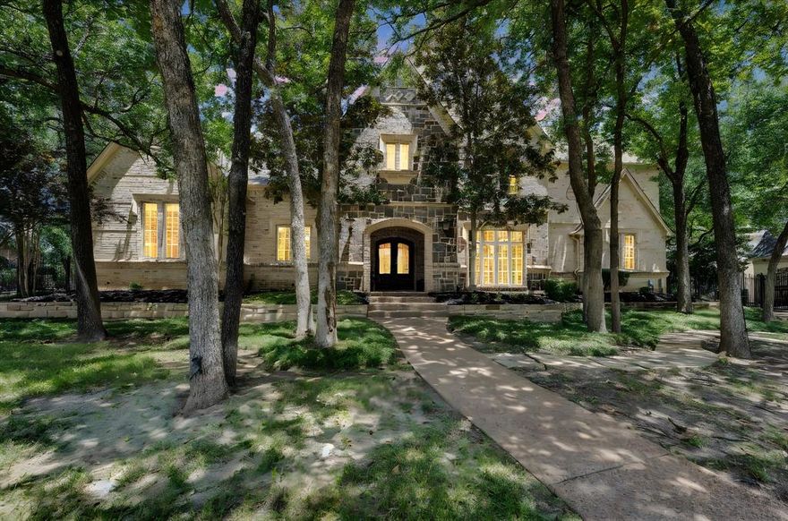 Tucked away on a private, one-acre wooded lot in prestigious Clariden Ranch Estates, this exceptional custom home offers luxury living at its finest. Boasting a sprawling 1,027 SF guest house, a resort-style pool and spa, outdoor cabana, bricked fire pit lounge, and a full-size lighted multi-use-basketball-tennis sport court also equipped with speakers, this property is designed for both grand entertaining and serene retreat. The main residence features an exquisite primary suite and a secondary guest bedroom on the first floor, alongside the fully equipped guest house. Upstairs, you’ll find two additional guest bedrooms with ensuite baths, a dedicated media room, billiards room, and an entertainment bar for ultimate hosting. Culinary enthusiasts will be inspired by the gourmet chef’s kitchen, complete with a Dacor range, Miele built-in coffee machine, and Sub-Zero refrigerator. Elegant finishes include hand-scraped hardwood floors, Travertine tile, 4 fireplaces, a total of 6 living areas, and a spacious 4-car garage. This home effortlessly combines refined elegance with comfortable living — a rare find in one of the area's most sought-after neighborhoods. Schedule a private showing today!