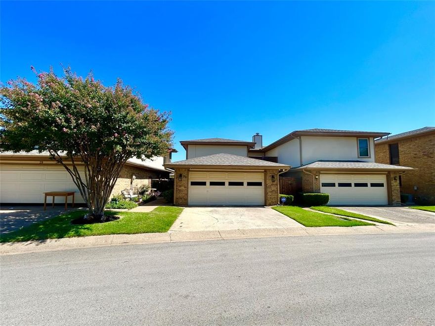 DON'T MISS THIS OPPORTUNITY!  BEDFORD Condo, MORROW GREEN CONDOS. 
Step into this must-see 3-bedroom, 2-bath condo featuring an additional sunroom with a skylight—perfect for a home office or reading nook. Boasting four walk-in closets, soaring ceilings, and spacious living areas, this home offers comfort and functionality at every turn.

Enjoy the beauty of hardwood floors, a floor-to-ceiling gas brick fireplace, and three generous living areas, including a large family room. The layout features two master suites—one on each level. The upstairs master includes his-and-her closets, while the main-level master offers dual vanities for added convenience.

Relax or entertain on the private upstairs balcony or the enclosed downstairs patio. Additional highlights include a huge two-car garage, updated dusk-to-dawn exterior lighting, and high ceilings throughout.

Located in a well-maintained community with a pool, tennis courts, clubhouse, and more! Centrally located between Dallas and Fort Worth, near DFW Airport, and part of the highly regarded HEB ISD.